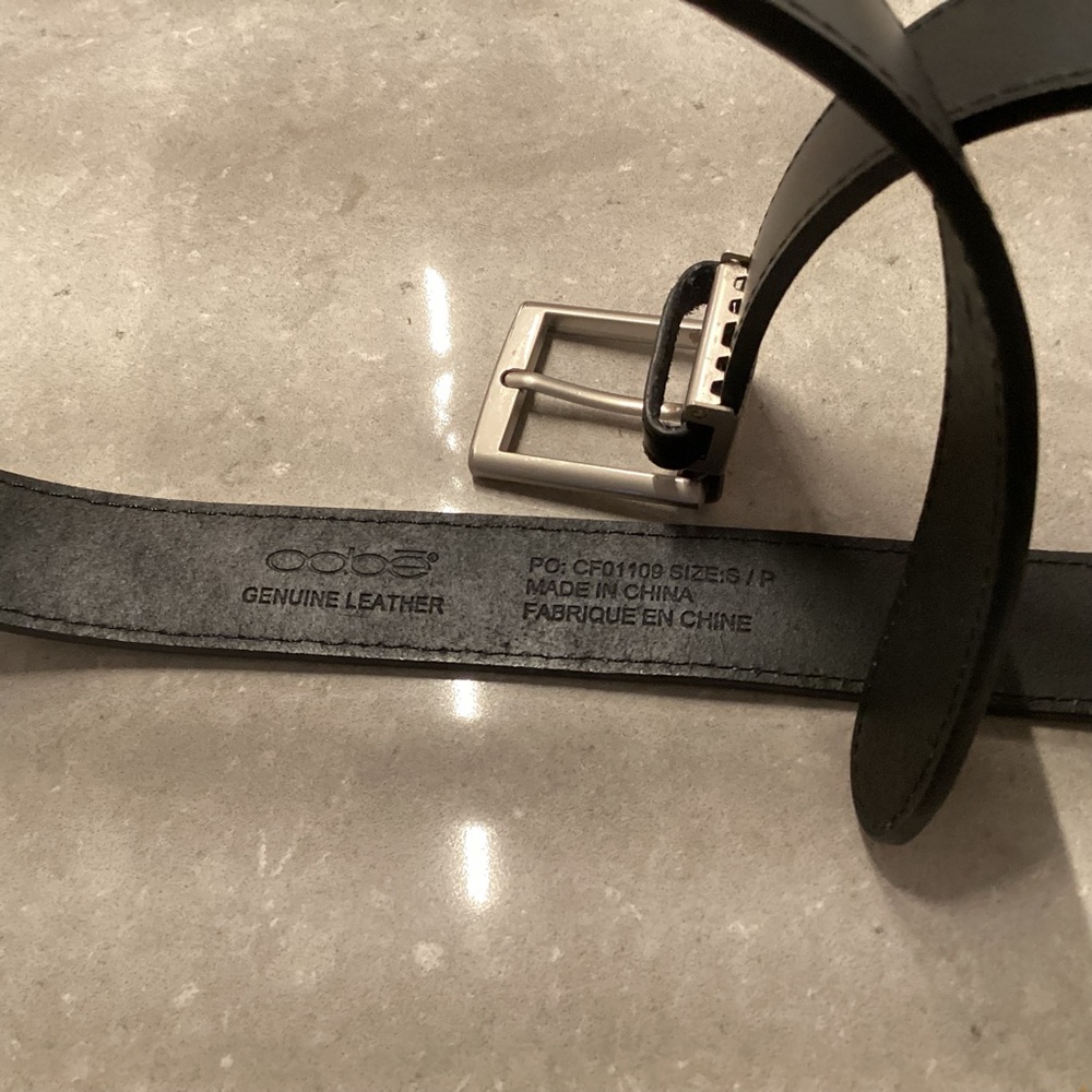 Genuine Leather Black Belt